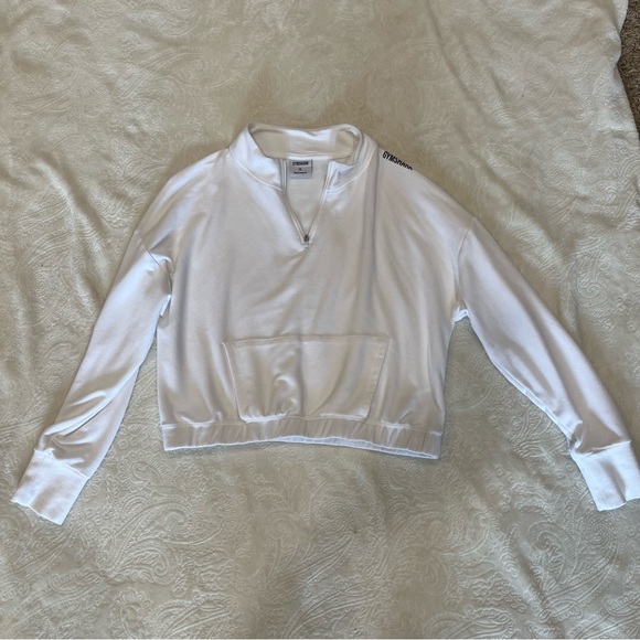 Pippa long sleeve training pullover in white worn once size xl - Picture 2 of 5